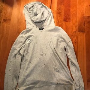 Tattered and ripped hoodie